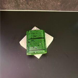 Green and Black Fused Glass Pendant